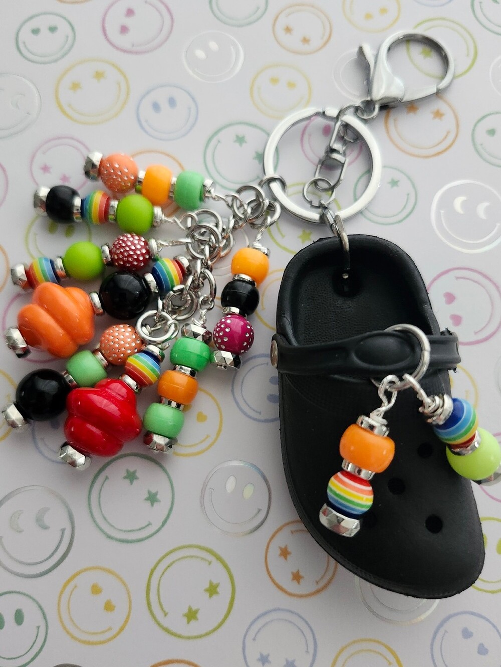 Croc-inspired Backpack Zipper Charm or Keychain Handcrafted